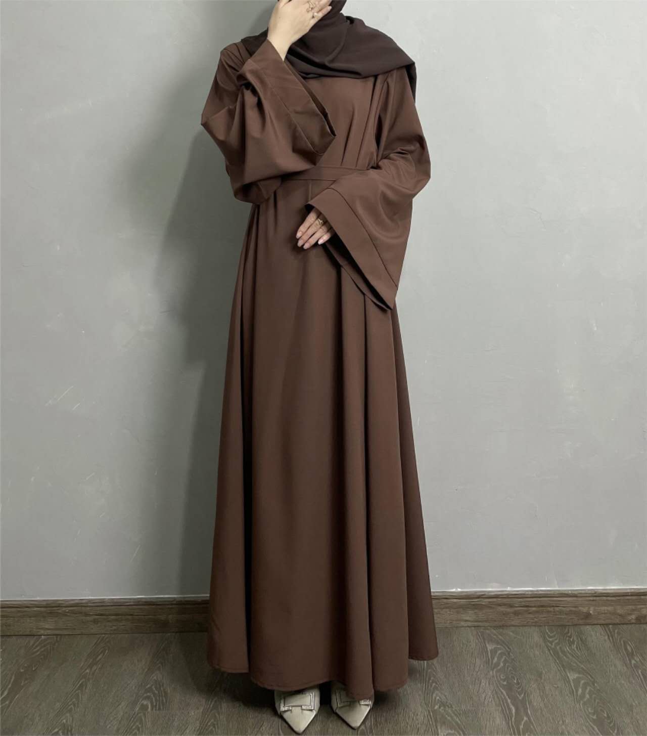 Plain Abaya in Dusty Coffee - clearance online only