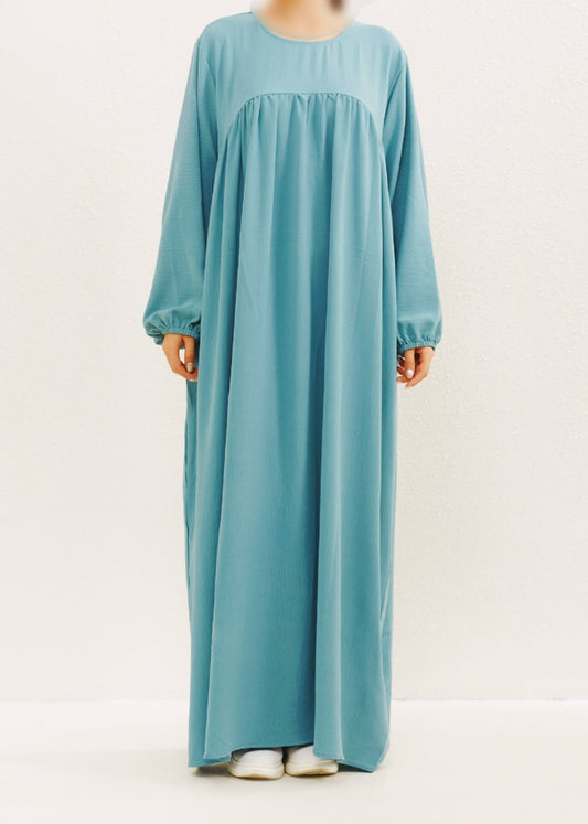 Crepe Abaya in Aqua (clearance online only)