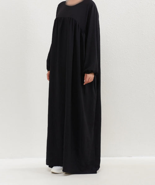 Crepe Abaya in Black (clearance online only)