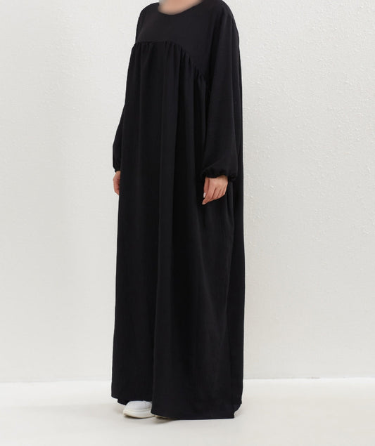 Crepe Abaya in Black (clearance online only)