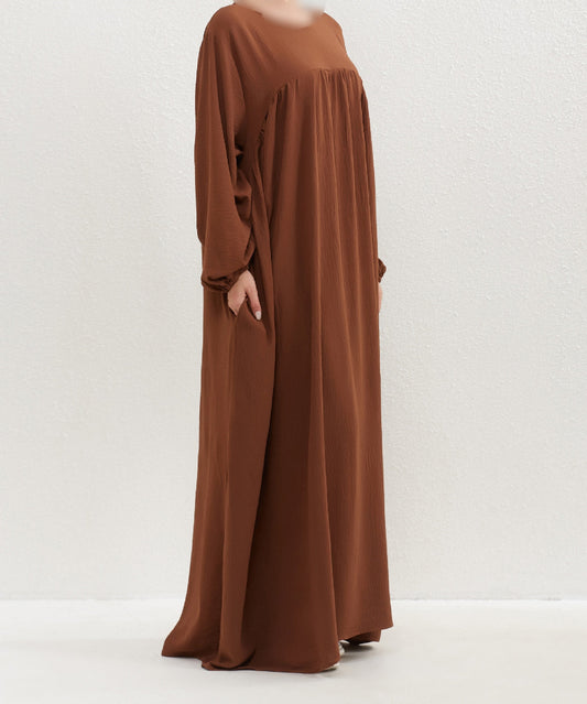 Crepe Abaya in Mocha (clearance online only)