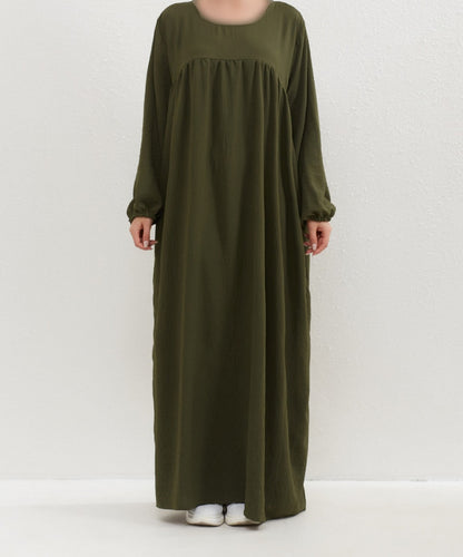 Crepe Abaya in Olive Green (clearance online only)