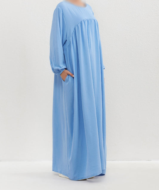 Crepe Abaya in Sky Blue (clearance online only)