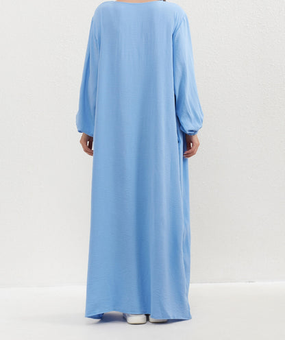 Crepe Abaya in Sky Blue (clearance online only)