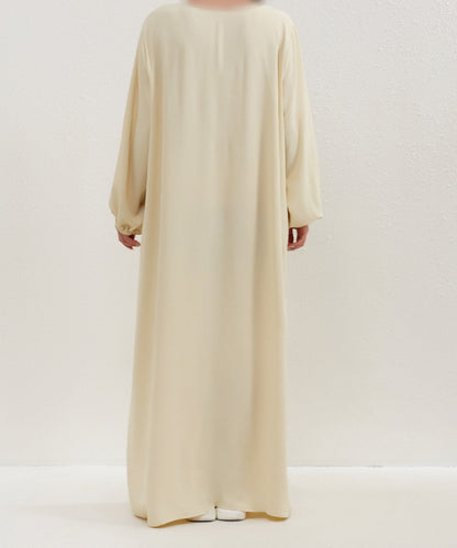 Crepe Abaya in Yellow Vanilla (clearance online only)