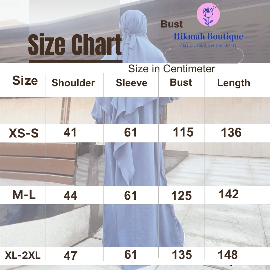 Chocolate Brown Crepe Crinkle Abaya With Khimar Set - clearance online only