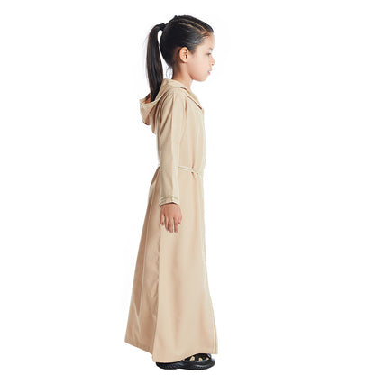 Girls Abaya With Hoodie