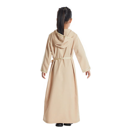Girls Abaya With Hoodie