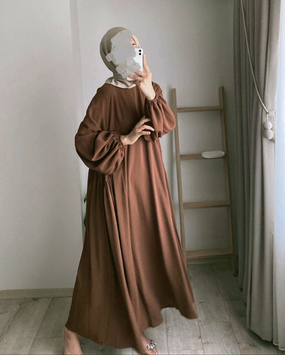 Modest Crepe Abaya in Persian Brown