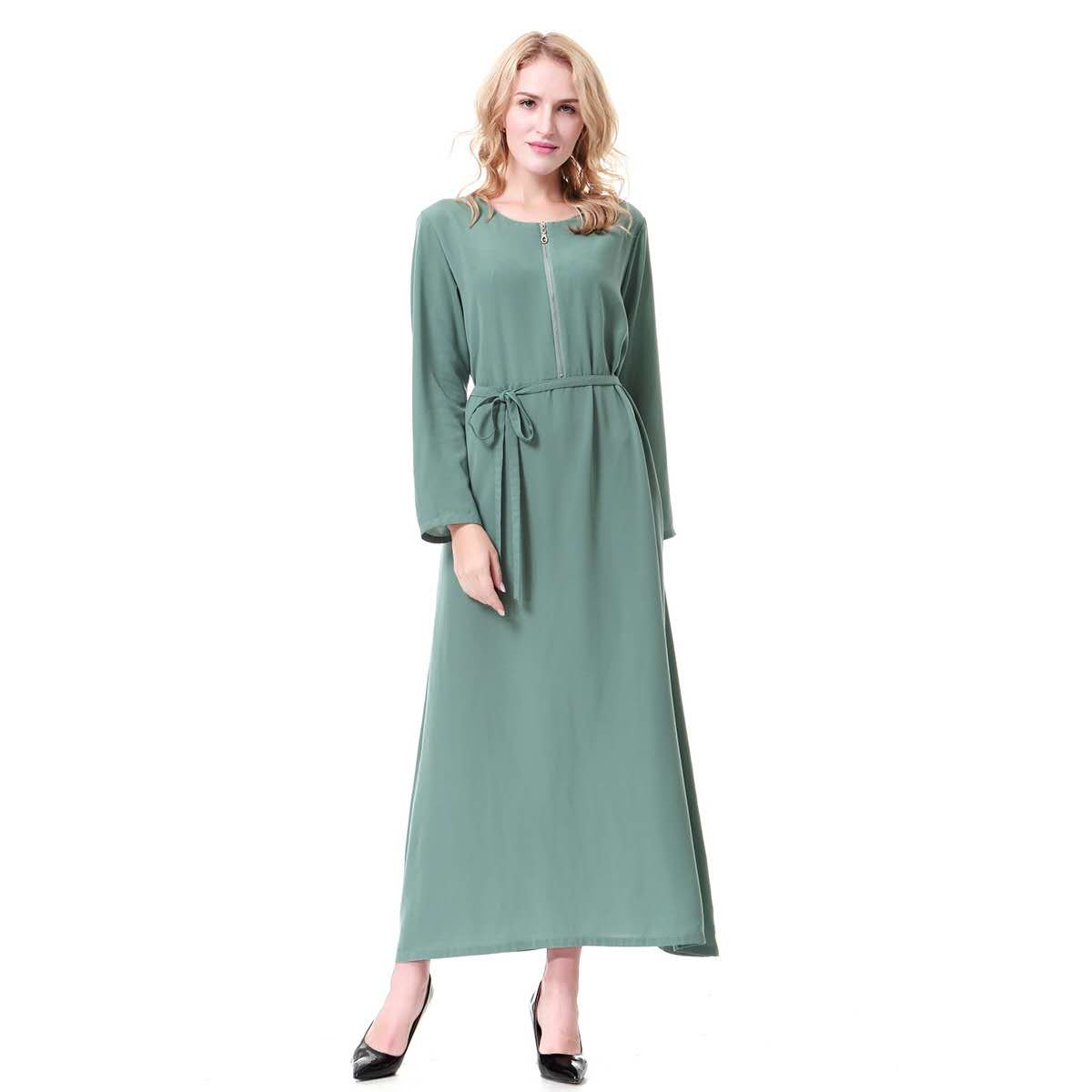 Summer Abaya wt Front Zipper (clearance online only)
