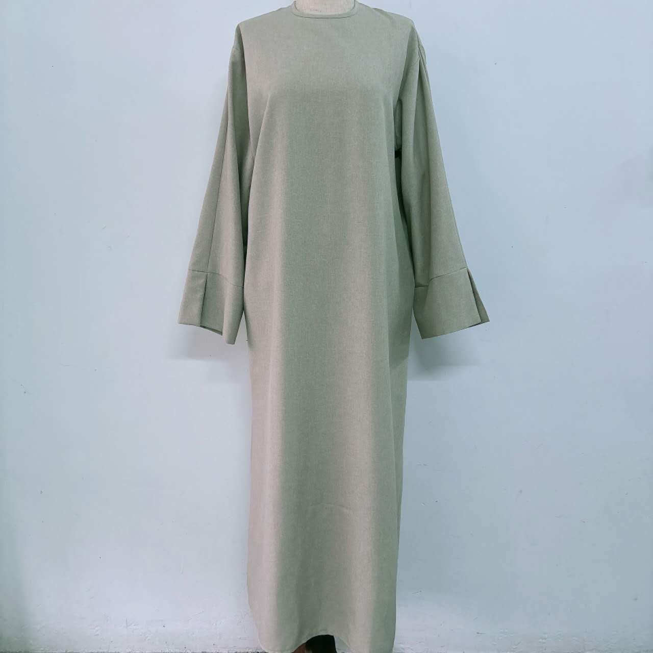Modest Plain Abaya in Dark Beige - clearance online only