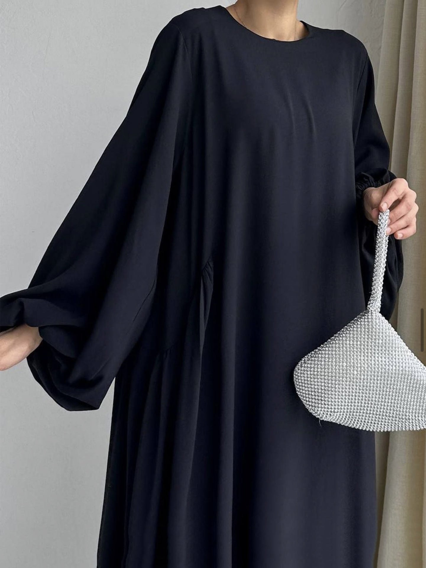 Modest Summer Abaya in Black (clearance online only)