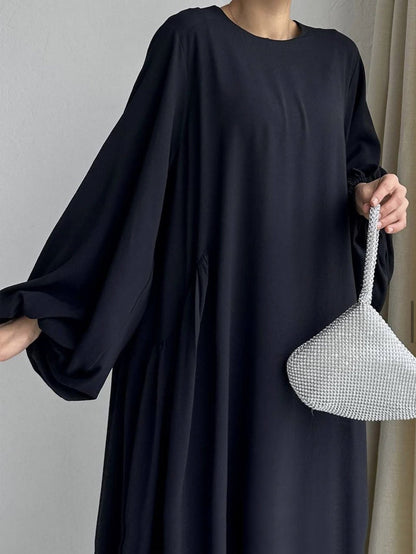 Modest Summer Abaya in Black (clearance online only)