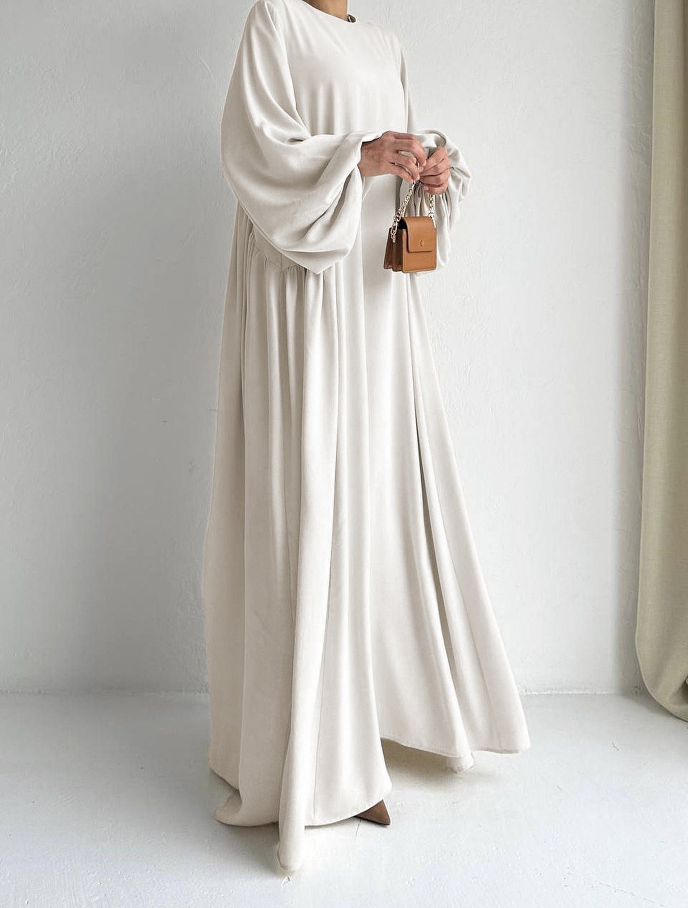 Modest Summer Abaya in Cream Beige (clearance online only)