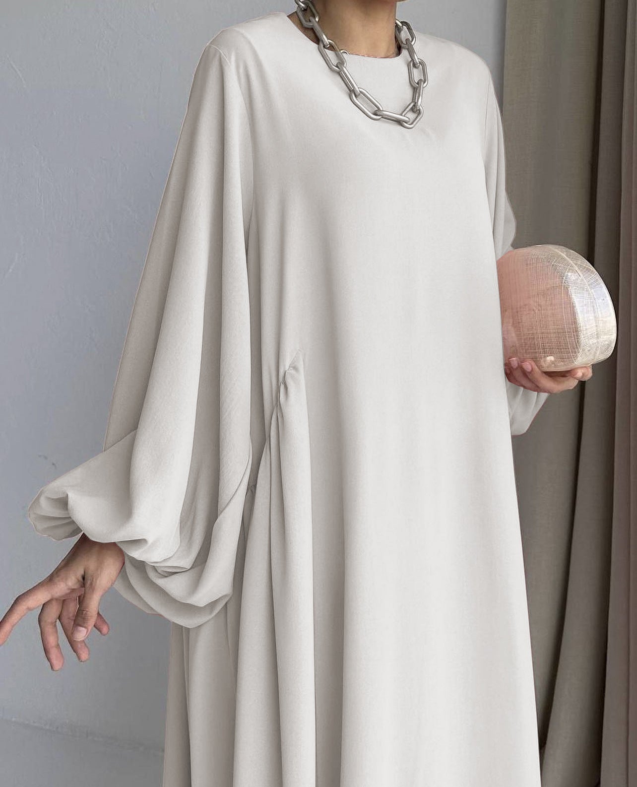 Modest Summer Abaya in Cream Beige (clearance online only)