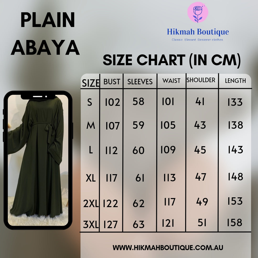 Plain Abaya in Dusty Brown - clearance online only