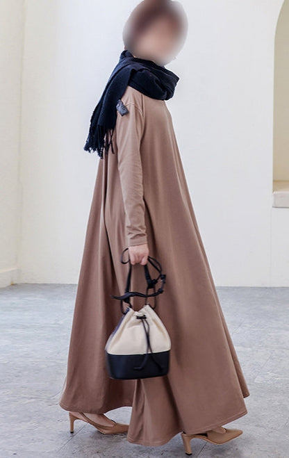 Khaki Abaya Dress