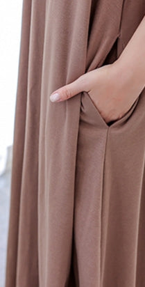 Khaki Abaya Dress