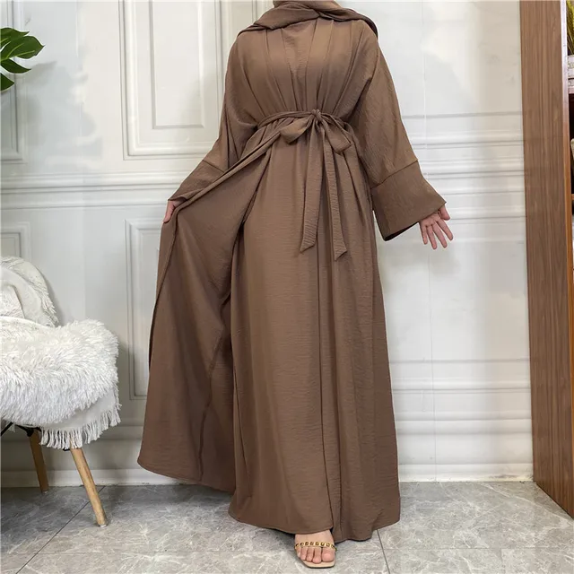 Plain Abaya 3 Piece Set - Chocolate Brown (clearance online only)