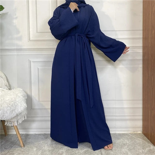 Plain Abaya 3 Piece Set - Navy (clearance online only)