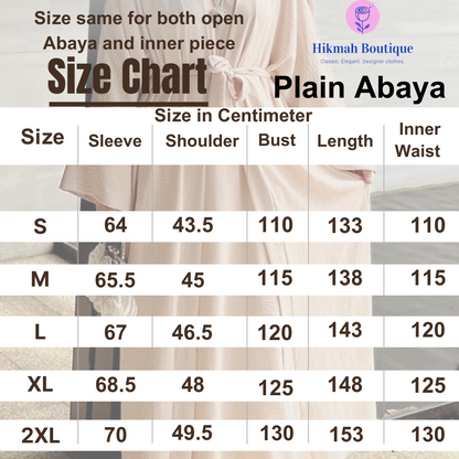 Plain Abaya 3 Piece Set - Navy (clearance online only)