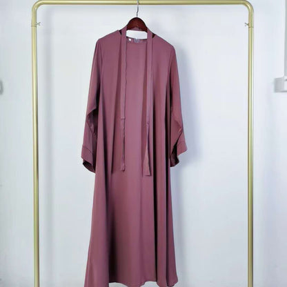 Plain Abaya in Mulberry