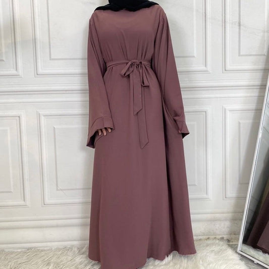 Plain Abaya in Mulberry