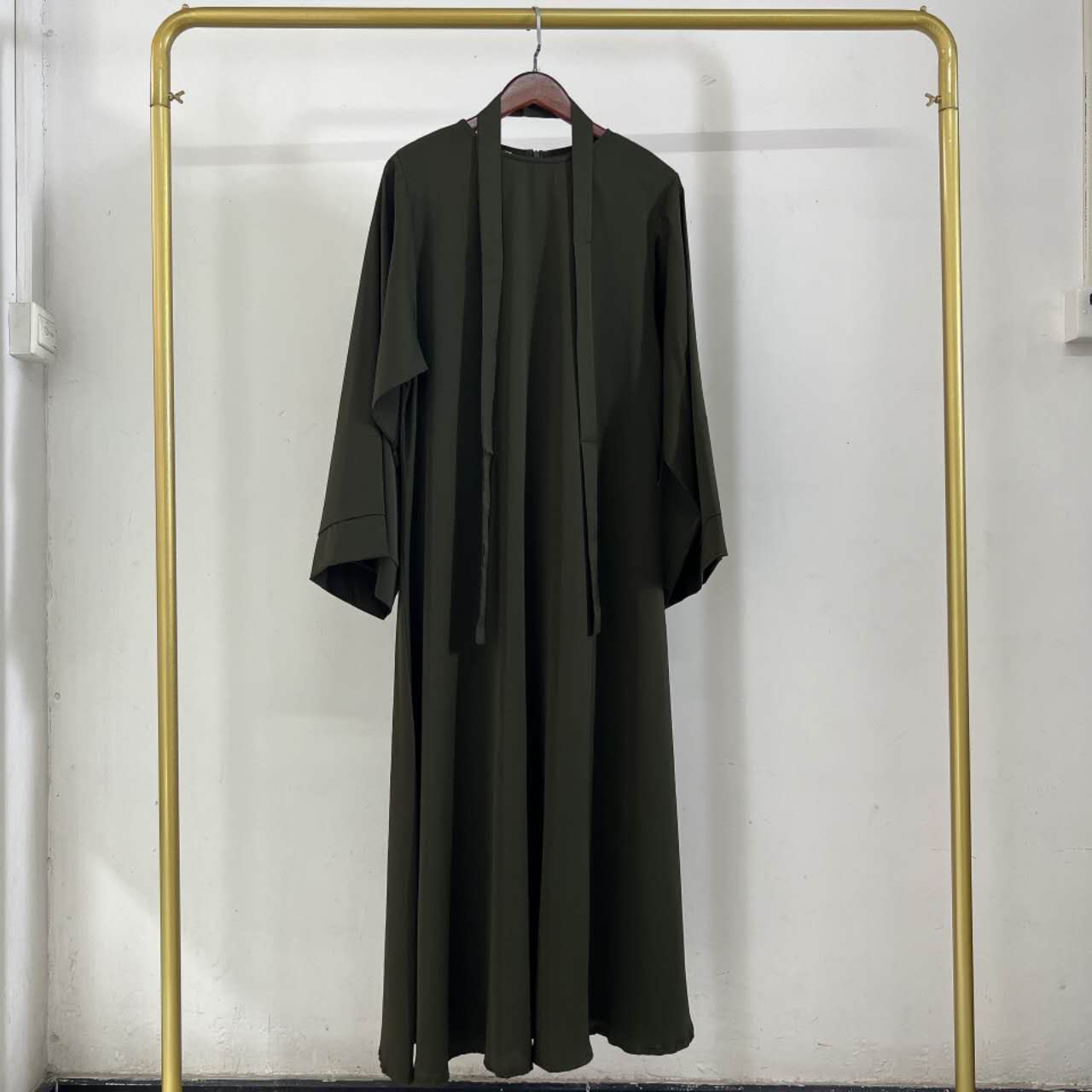 Plain Abaya in Olive Green