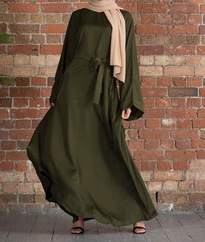 Plain Abaya in Olive Green