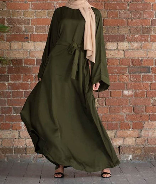 Plain Abaya in Olive Green