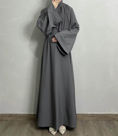 Plain Abaya in Pearl Grey - clearance online only