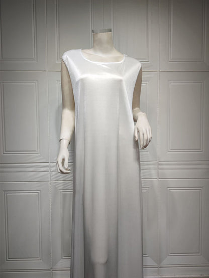Sleeveless Slip-on Under Abaya in White