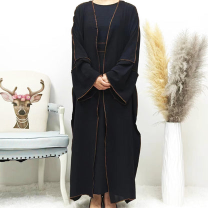 Summer Abaya 2-Piece Set in Black- clearance online only