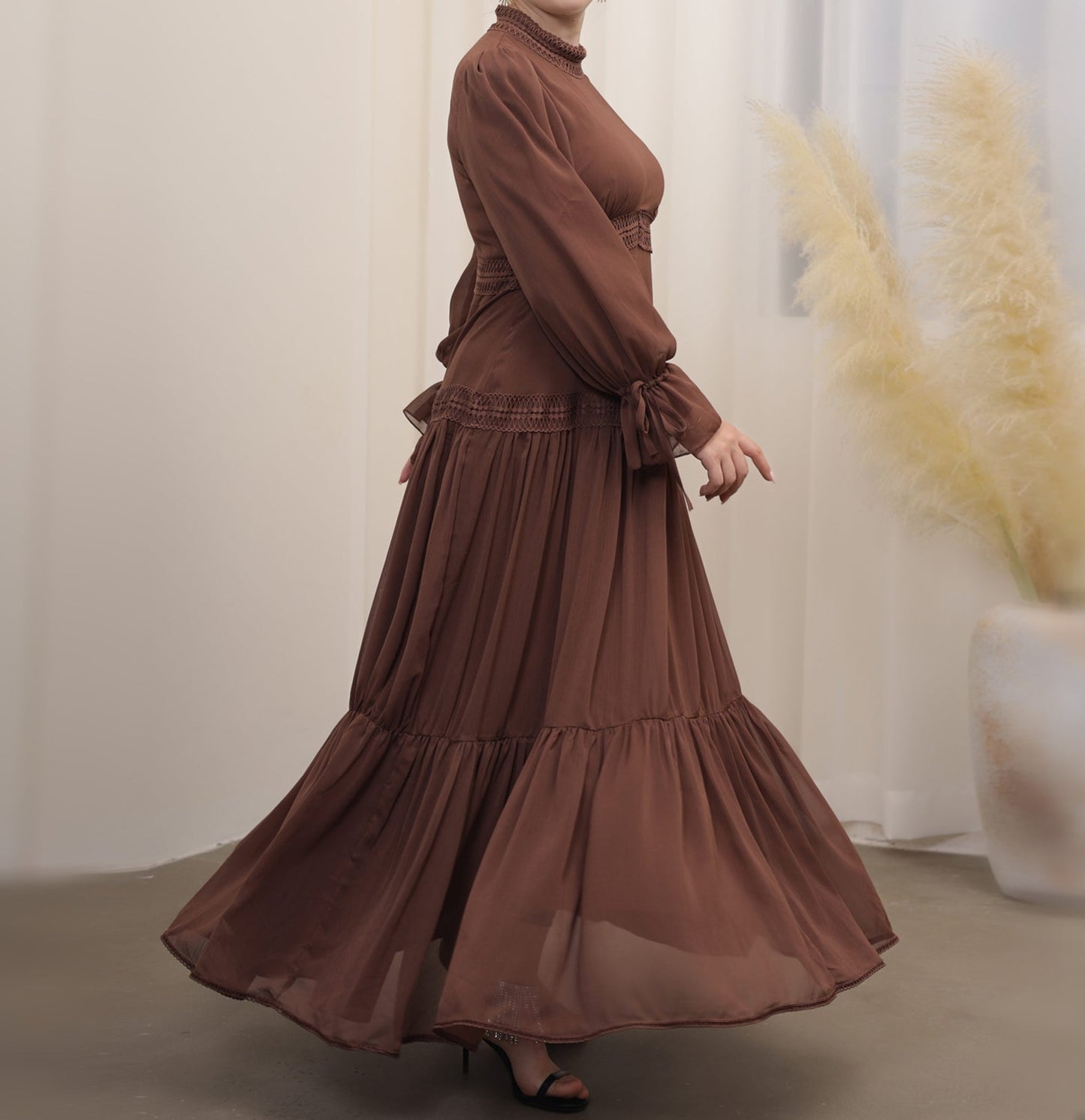 Mocha Abaya Maxi Dress (clearance online only)