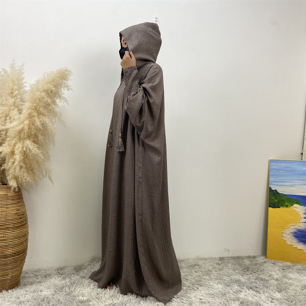 Premium Hooded Jilbab Abaya - Fawn (clearance online only)