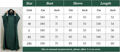 Premium Hooded Jilbab Abaya - Emerald Green (clearance online only)