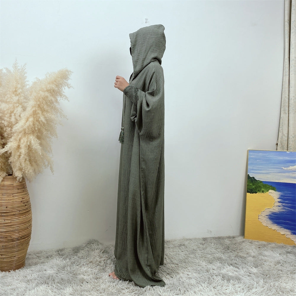 Premium Hooded Jilbab Abaya - Dark Sage (clearance online only)