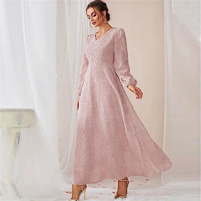 Autumn Romance Pink Maxi Dress (clearance item online only)