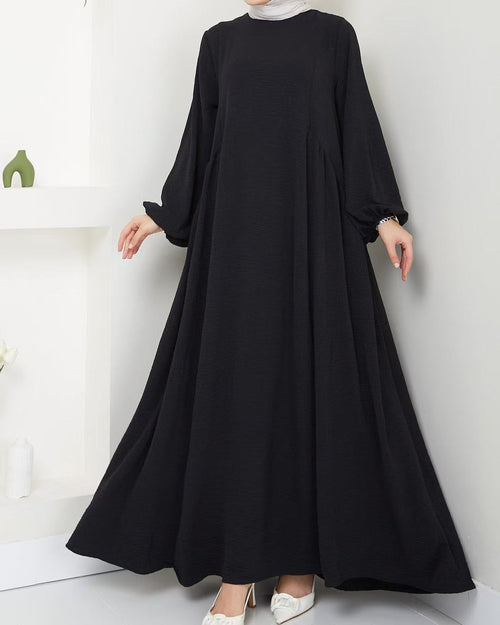 Modest Crepe Abaya - Black