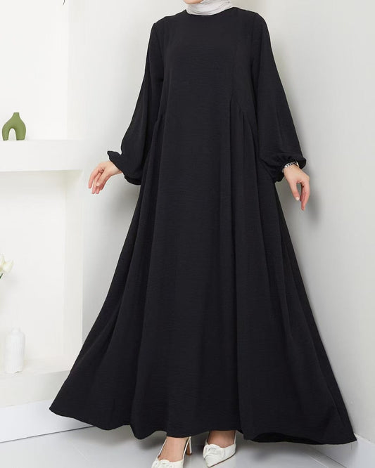 Modest Crepe Abaya - Black