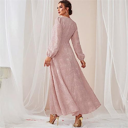 Autumn Romance Pink Maxi Dress (clearance item online only)