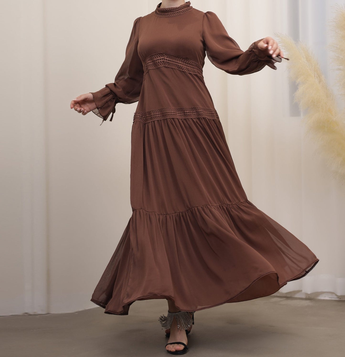Mocha Abaya Maxi Dress (clearance online only)