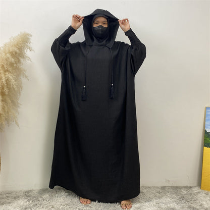 Premium Hooded Jilbab Abaya - Black (clearance online only)