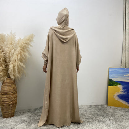 Premium Hooded Jilbab Abaya - Dark Beige (clearance online only)