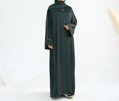 Crinkle Abaya in Emerald Green (clearance online only)
