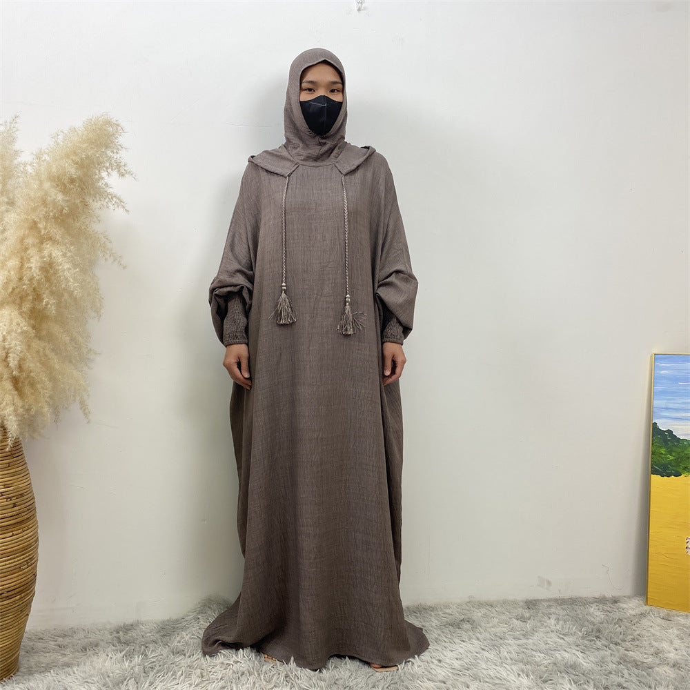 Premium Hooded Jilbab Abaya - Fawn (clearance online only)