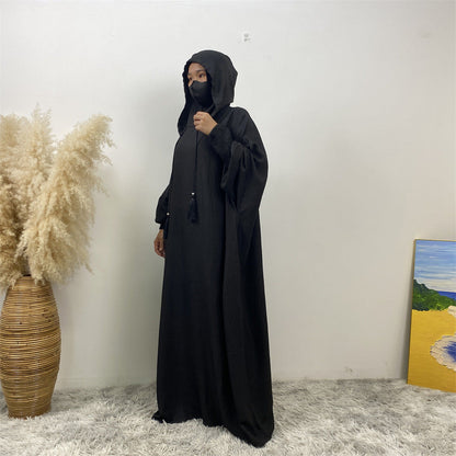 Premium Hooded Jilbab Abaya - Black (clearance online only)