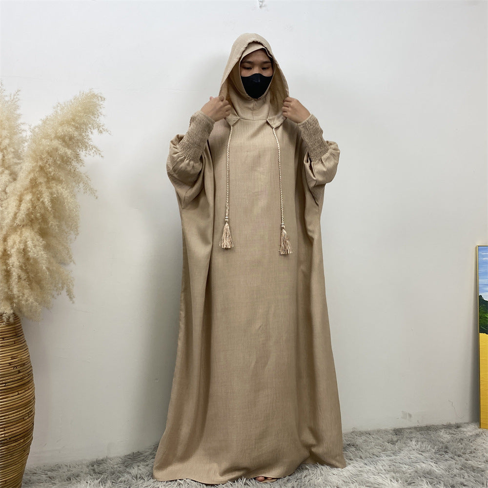 Premium Hooded Jilbab Abaya - Dark Beige (clearance online only)