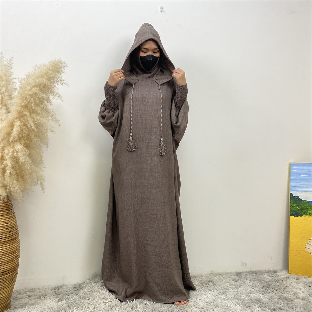 Premium Hooded Jilbab Abaya - Fawn (clearance online only)